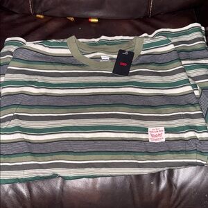 Levi's Men's Multi-Striped Long Sleeve Tee